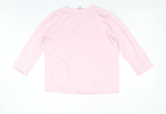Joy Womens Pink Pullover Jumper Size 18