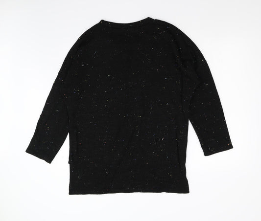 Womens UK Size L Made in Italy Black Pullover Jumper