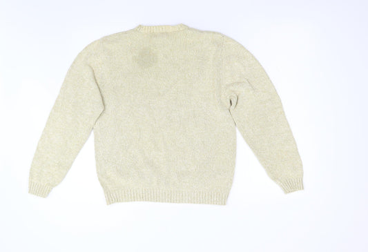 Lands End Womens Yellow Knit Pullover Jumper Size S