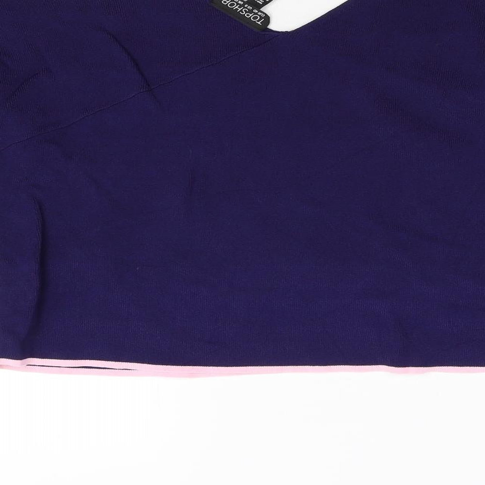 Womens UK Size 12 Topshop Blue Pullover Jumper