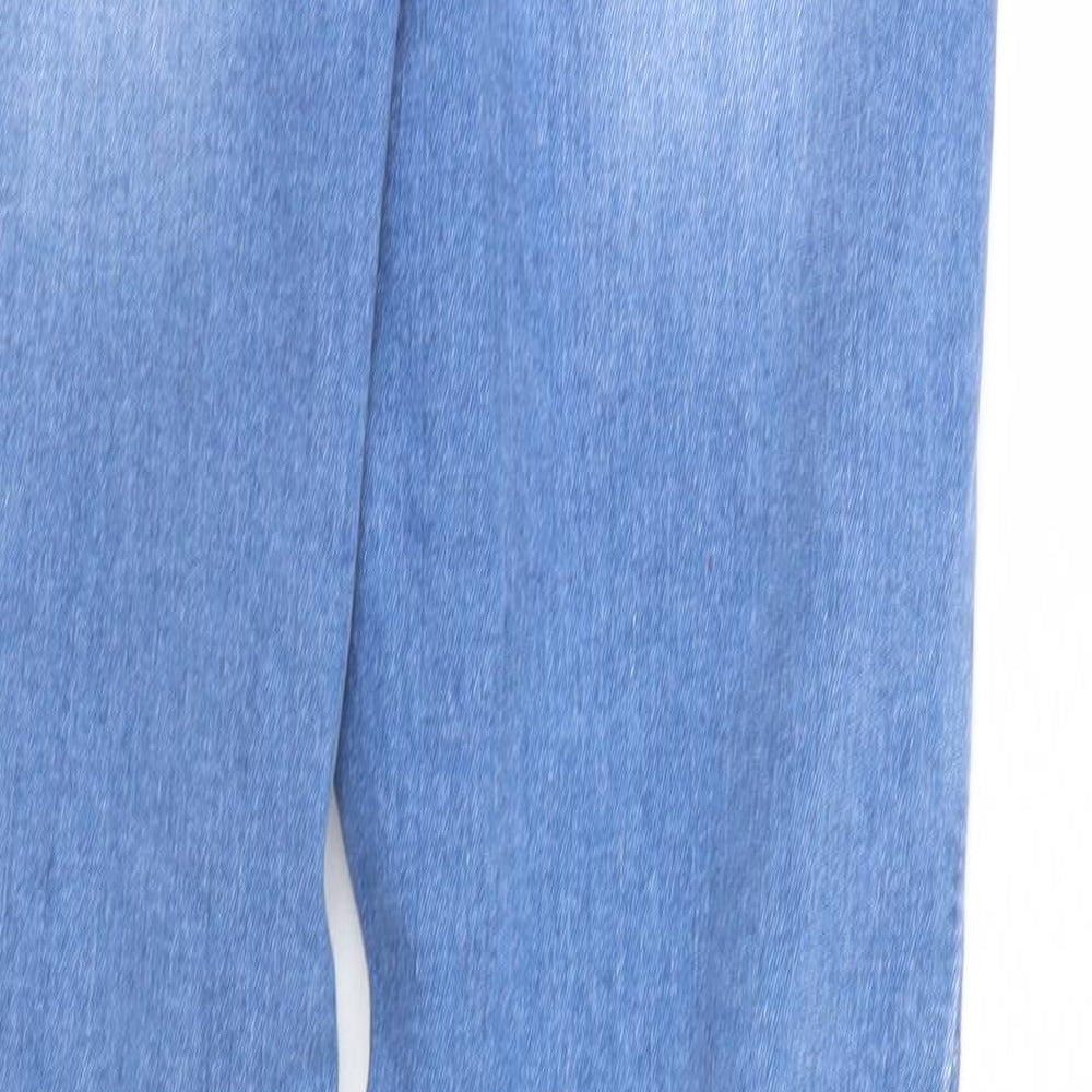 Womens UK Size 10 Studio Regular Fit Straight Blue Jeans