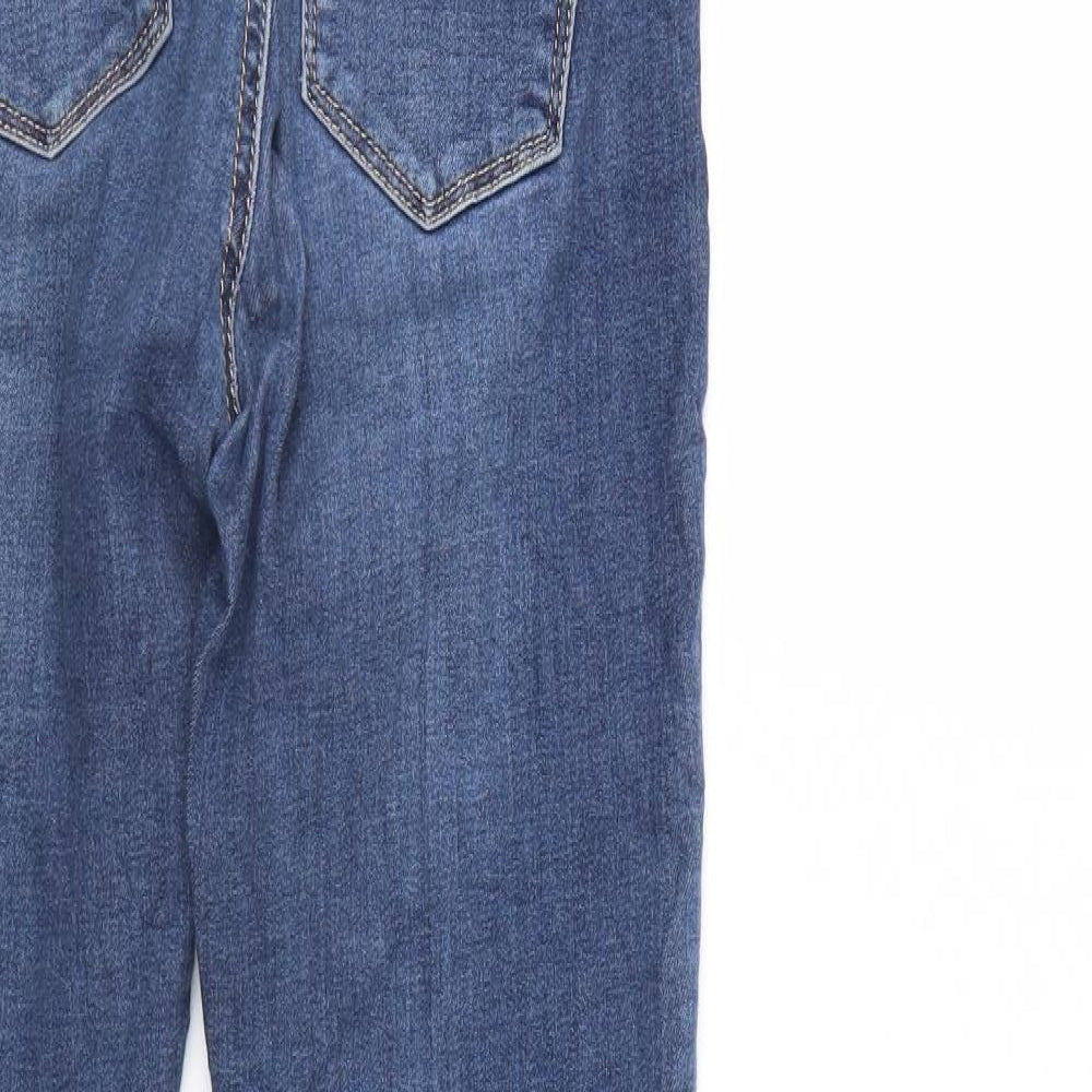 Womens UK Size 8 Preworn Regular Fit Skinny Blue Jeans