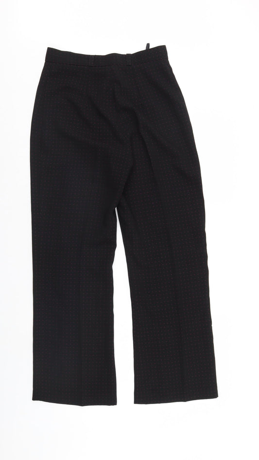 Kerio Womens Black Polka Dot Trousers Size 12 L29 in