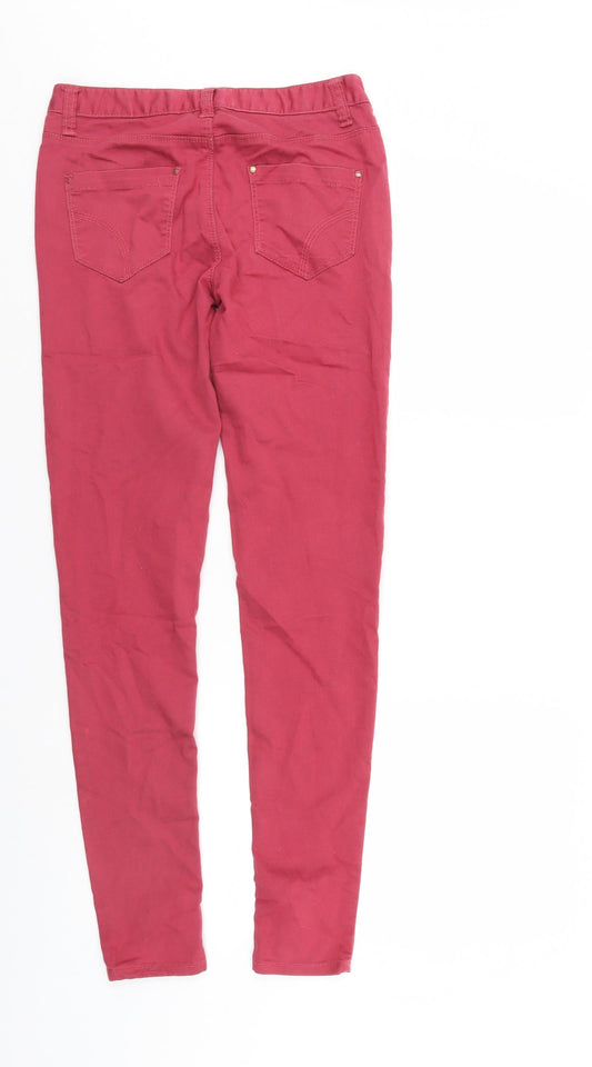 Denim & Co. Womens Red Denim Skinny Jeans Size 8 L31 in