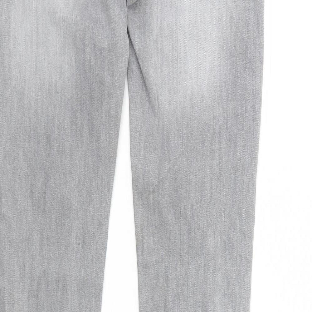 Moto Mens Grey Denim Straight Jeans Size 25 in L32 in