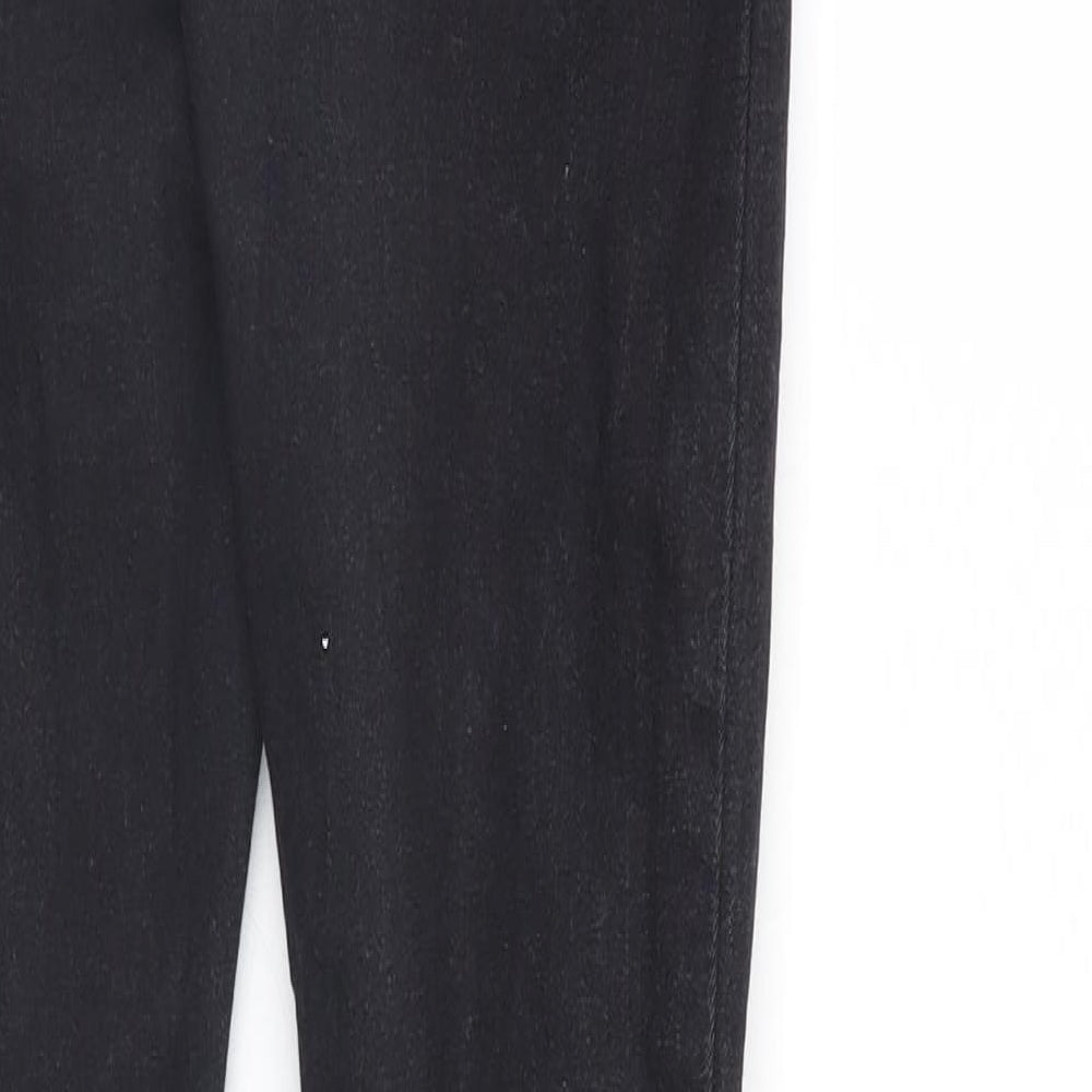 Boohoo Womens Black Denim Straight Jeans Size 4 L28 in