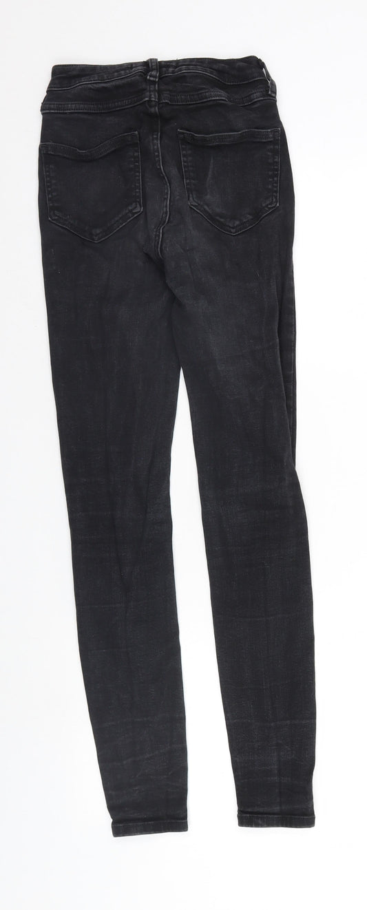 Denim Co Womens Black Denim Straight Jeans Size 6 L28 in