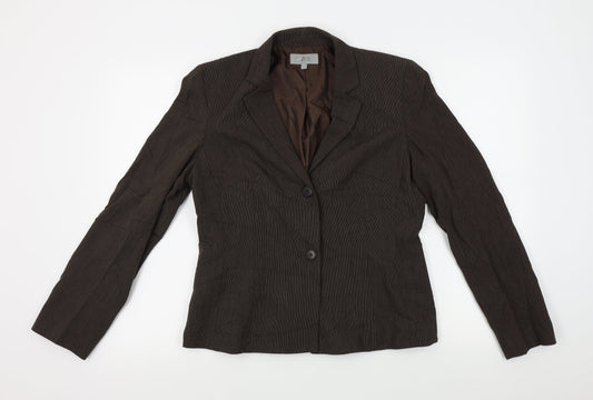 M&S Womens Brown Jacket Blazer Size 12