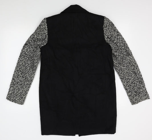 Atmosphere Womens Black Overcoat Coat Size 10