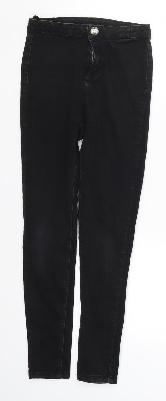 Candy Couture Girls Black Denim Skinny Jeans Size 12 Years