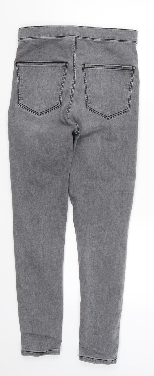 Topshop Womens Grey Denim Skinny Jeans Size 30 in L25 in
