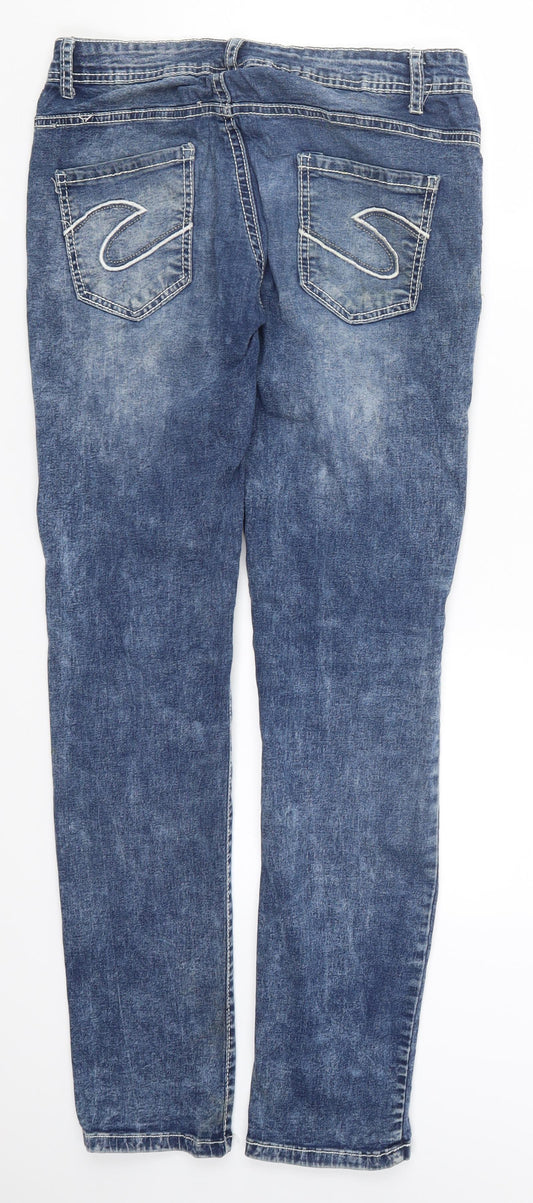 Womens UK Size 30 in Preworn Regular Fit Skinny Blue Jeans