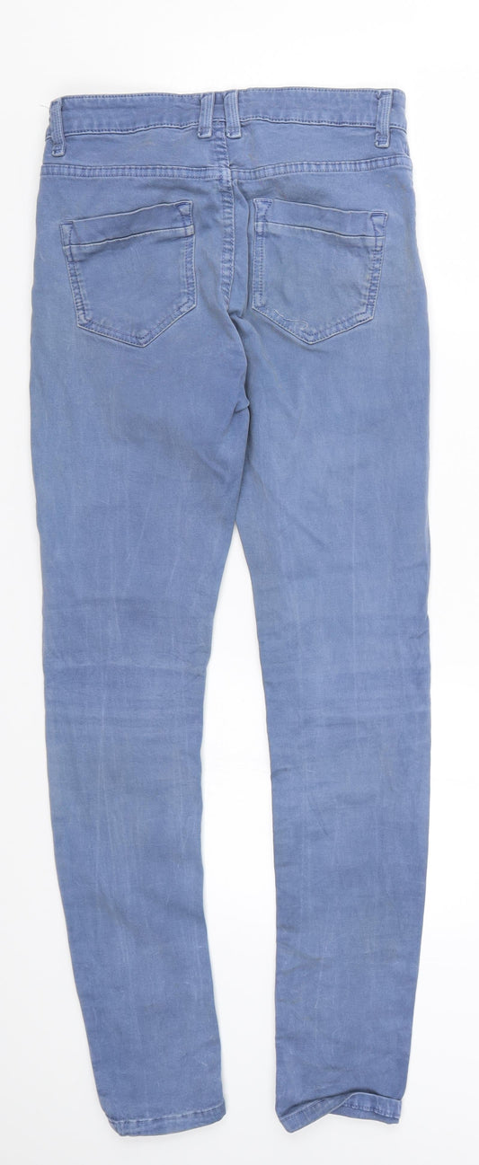 Topshop Womens Blue Denim Skinny Jeans Size 28 in L28 in