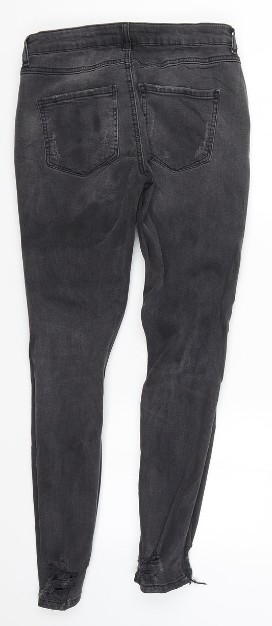 Denim Co Womens Grey Denim Skinny Jeans Size 10 L29 in