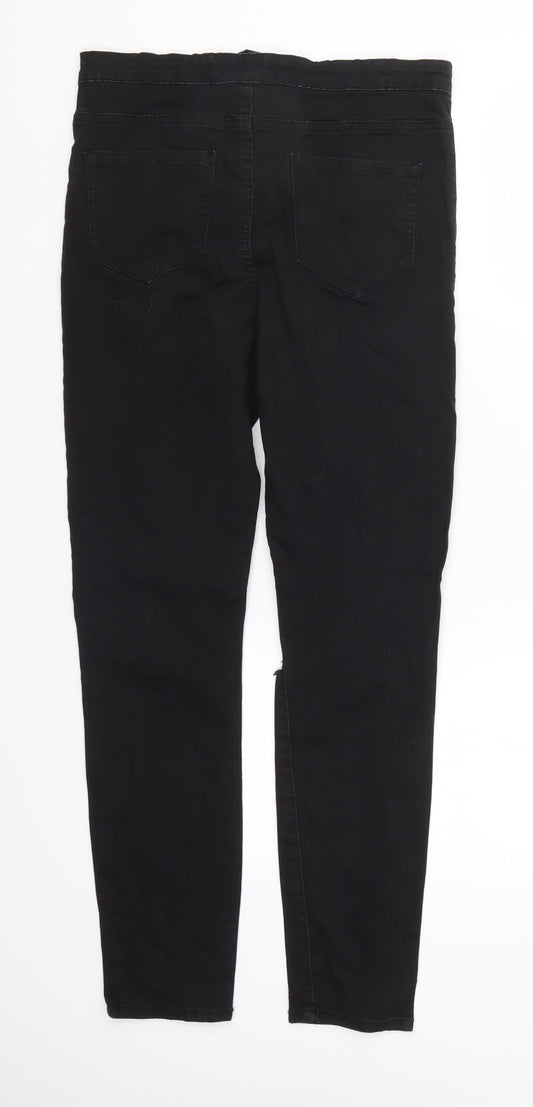 Denim Co Womens Black Denim Skinny Jeans Size 14 L28 in