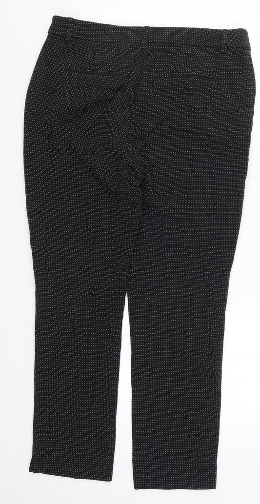 TU Womens Black Polka Dot Trousers Size 14 L27 in