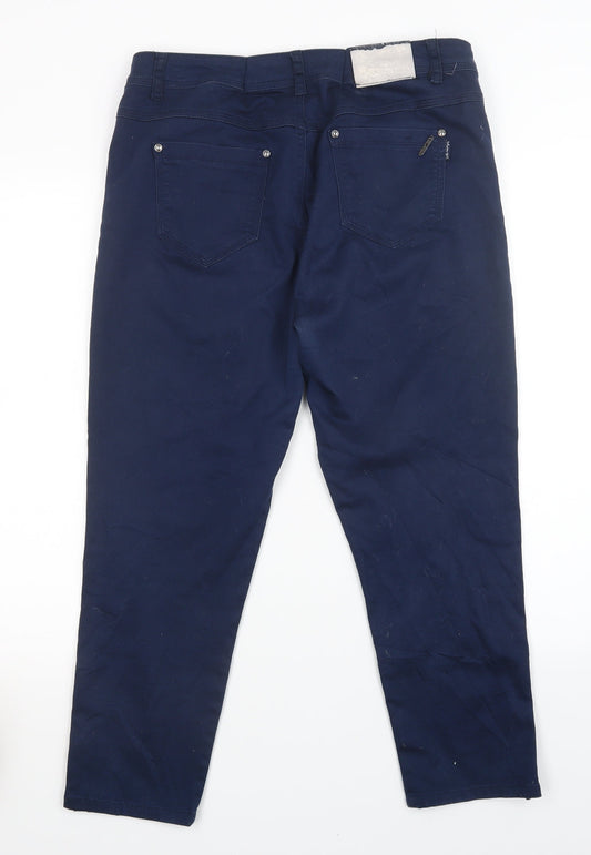 Moon Girl Womens Blue Trousers Size 32 in L24.5 in