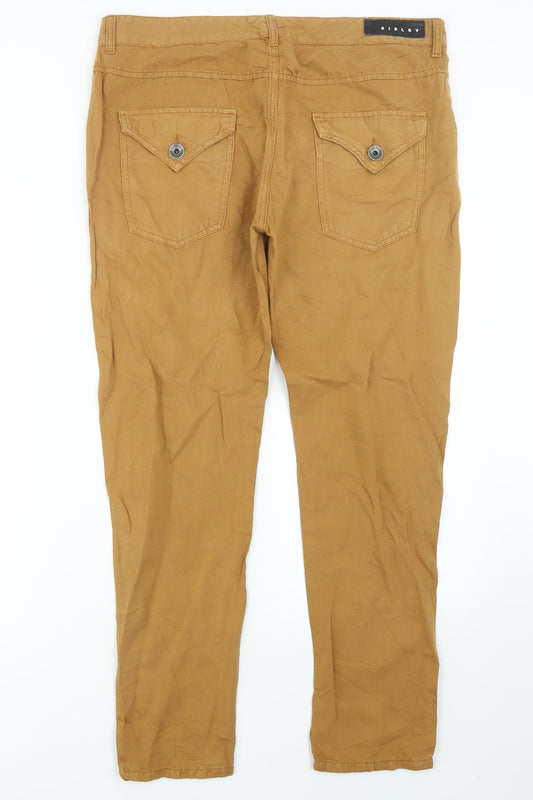 Womens UK Size 35 in Sisley Regular Fit Brown Trousers