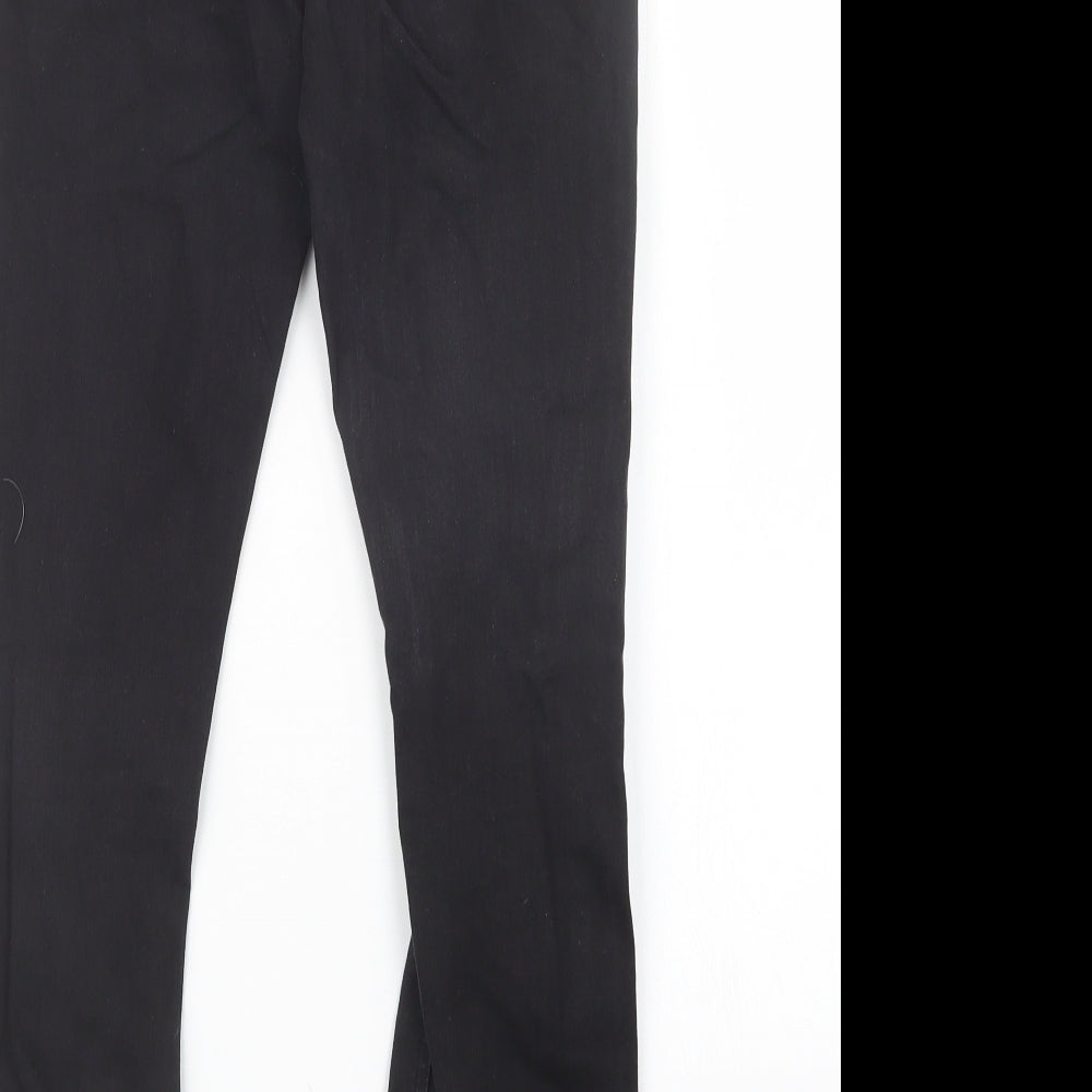 Topshop Womens Black Denim Straight Jeans Size 23 in L27 in