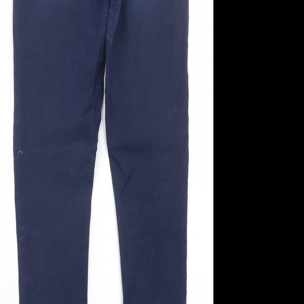 F&F Womens Blue Denim Straight Jeans Size 8 L28 in