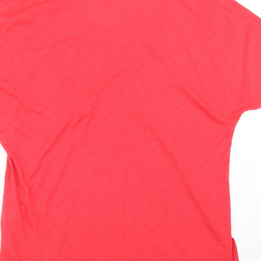 Papaya Womens Pink Basic T-Shirt Size L