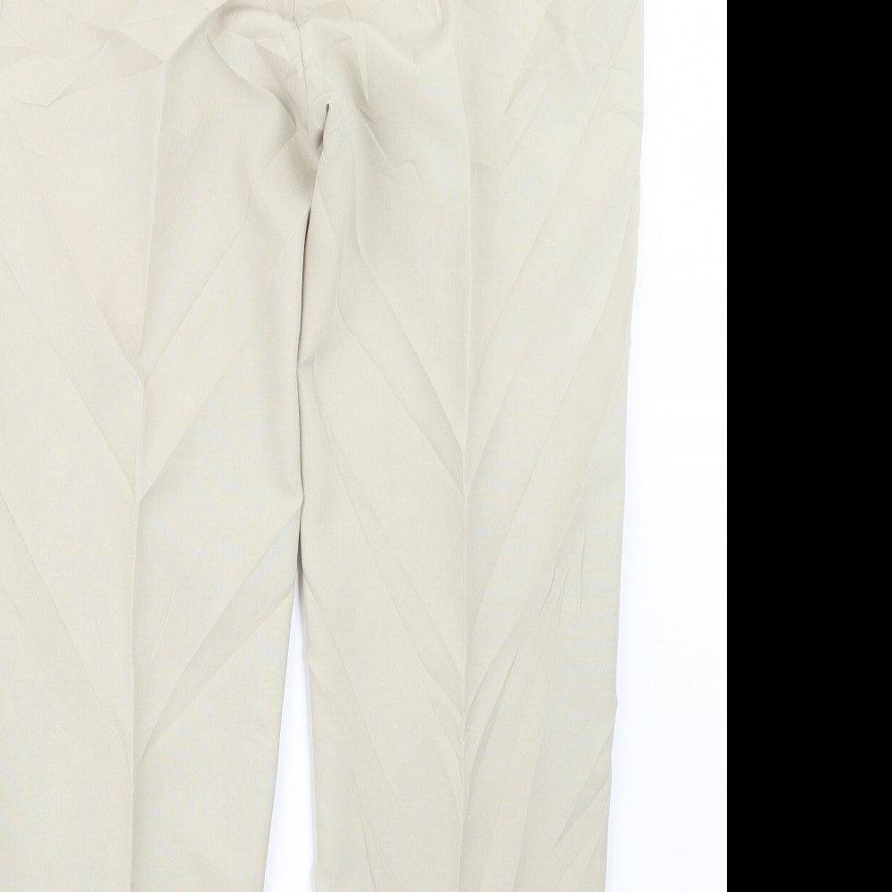 Womens UK Size 14 slimma Regular Fit Ivory Trousers