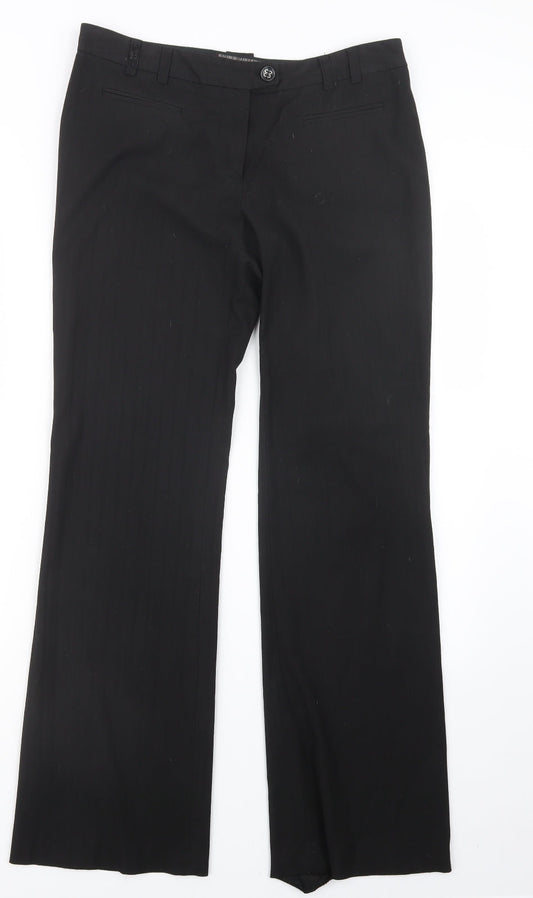 Womens UK Size 31 in River Island Regular Fit Black Trousers