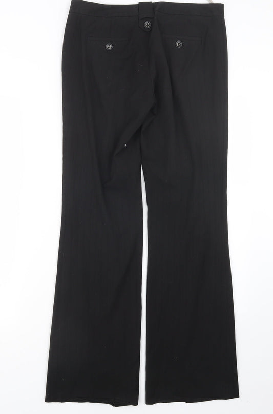 Womens UK Size 31 in River Island Regular Fit Black Trousers