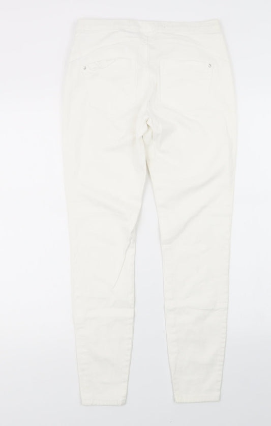 Denim Co. Womens White Denim Jegging Jeans Size 10 L27 in