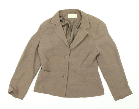 Womens UK Size 8 Minuet Regular Brown Blazer