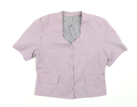 Womens UK Size 14 Classics Regular Purple Blazer