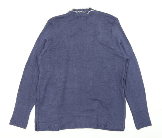 Womens UK Size M ME Blue Cardigan Jumper