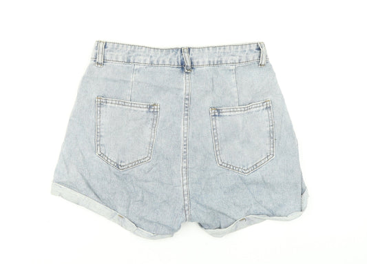 SheIn Womens Blue Denim Hot Pants Shorts Size S