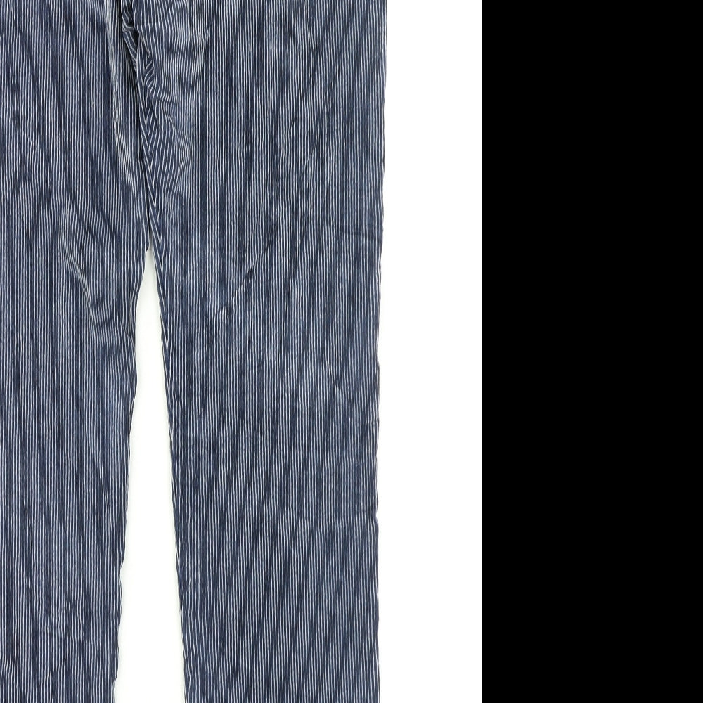 Made In Itlay Womens Blue Striped Tapered Jeans Size 26 in L26 in