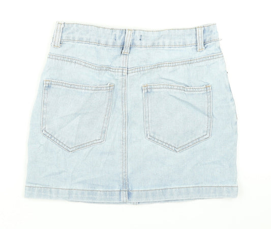 FOREVER 21 Womens Blue  Denim A-Line Skirt Size S
