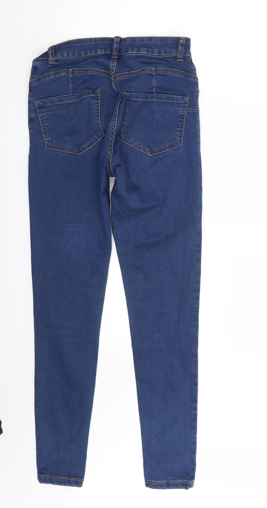 Denim & Co. Womens Blue Denim Skinny Jeans Size 8 L28.5 in