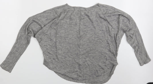 Womens UK Size S QED London Grey Pullover Jumper