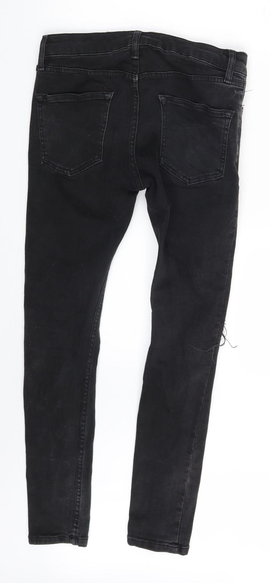 Mens UK Size 30 in Topman Slim Fit Skinny Black Jeans