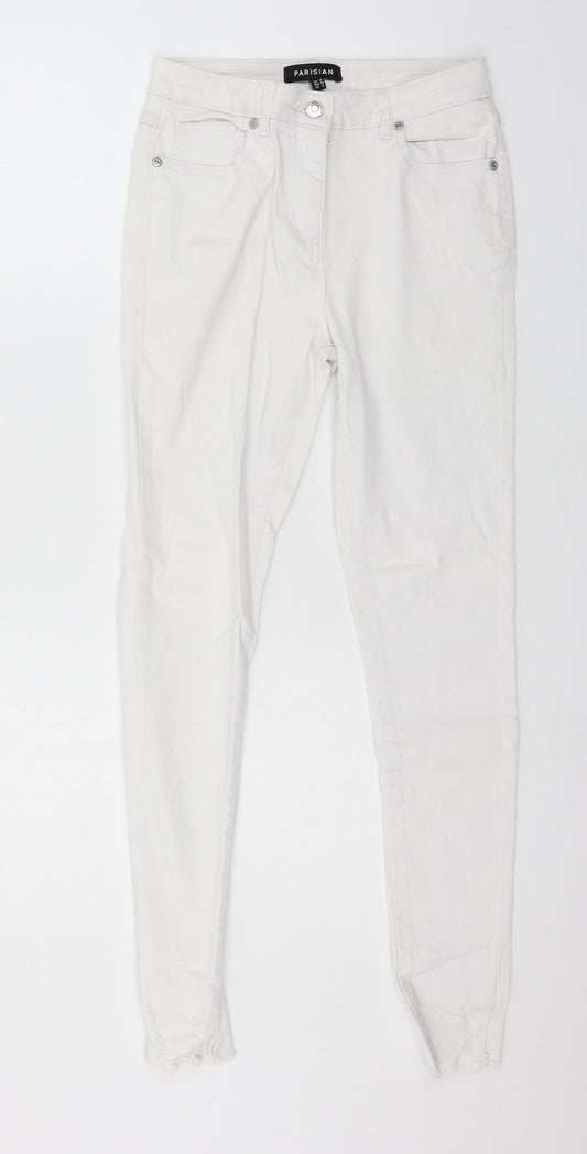 Womens UK Size 10 Parisian Regular Fit Skinny White Jeans