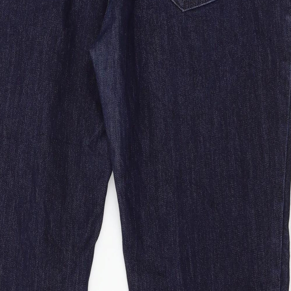 MORE & MORE Womens Blue Denim Straight Jeans Size 14 L30 in