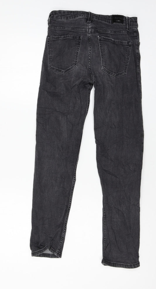 Bershka Womens Grey Denim Straight Jeans Size 6 L26 in