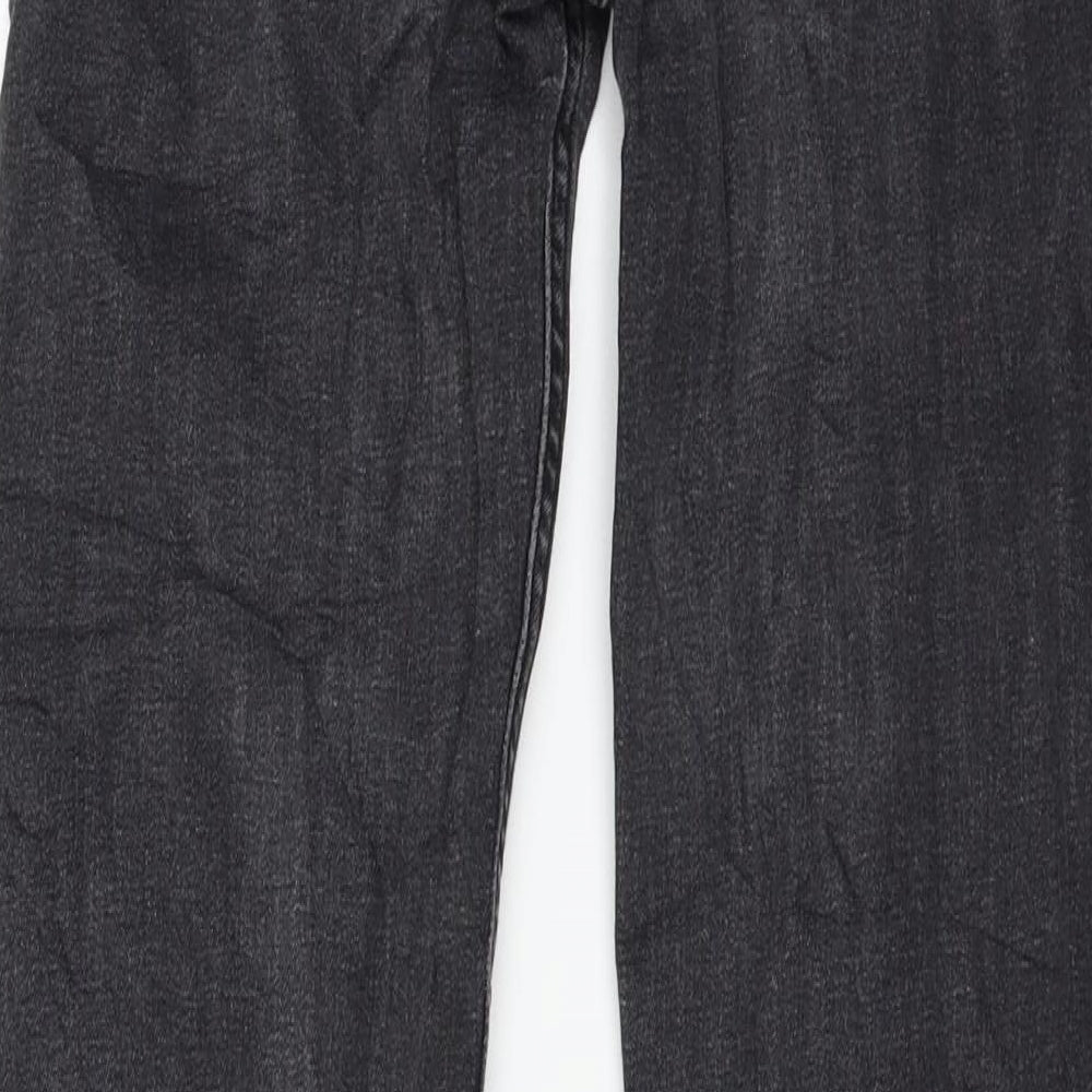 Bershka Womens Grey Denim Straight Jeans Size 6 L26 in