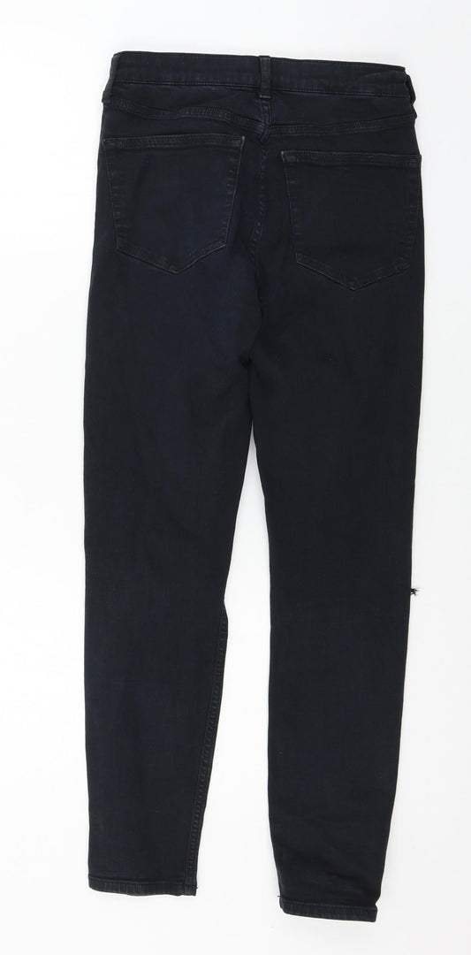Preworn Womens Black Denim Skinny Jeans Size 28 in L32 in