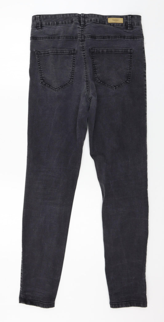 Saint Tropez Womens Grey Denim Skinny Jeans Size 32 in L29 in