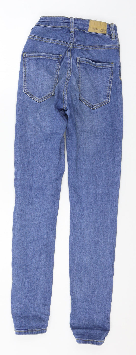 Perfect Jeans Womens Black Denim Skinny Jeans Size S L29 in