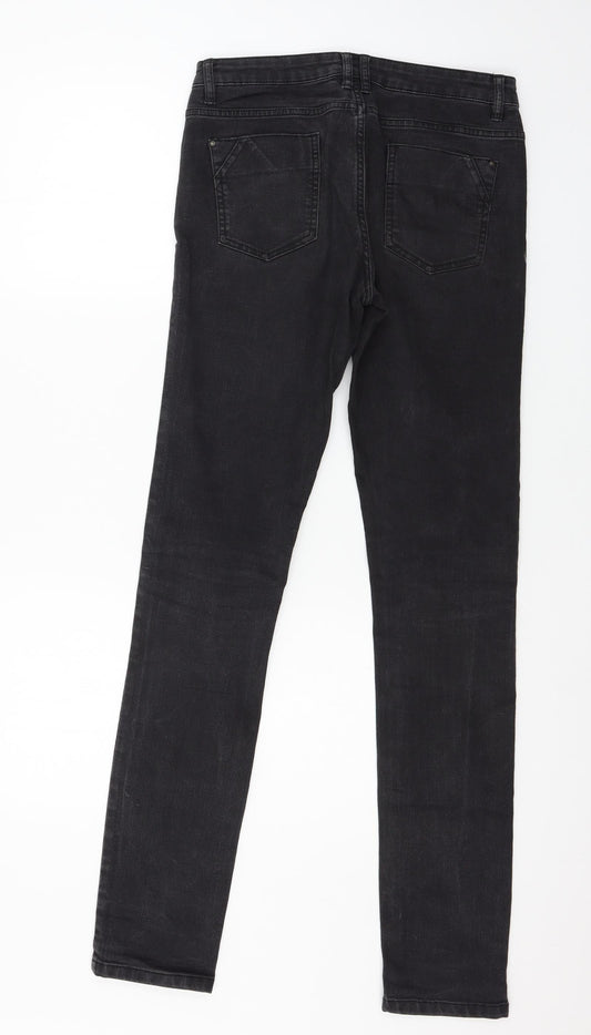 Denim & Co. Womens Black Denim Skinny Jeans Size 8 L31 in