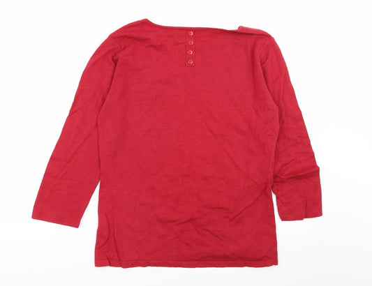 Womens UK Size 10 NEXT Red Pullover Jumper