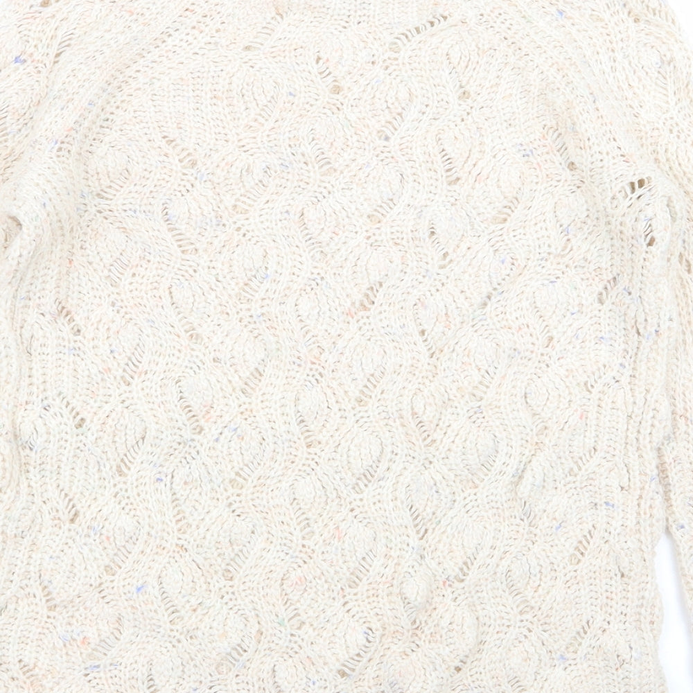 Womens UK Size 10 Red Herring Beige Pullover Jumper