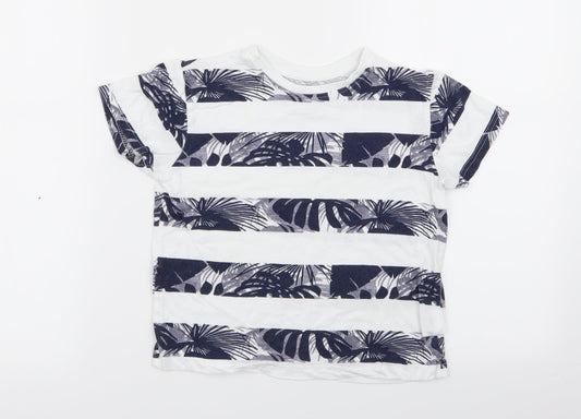 Primark Boys Multicoloured Striped Basic T-Shirt Size 5-6 Years