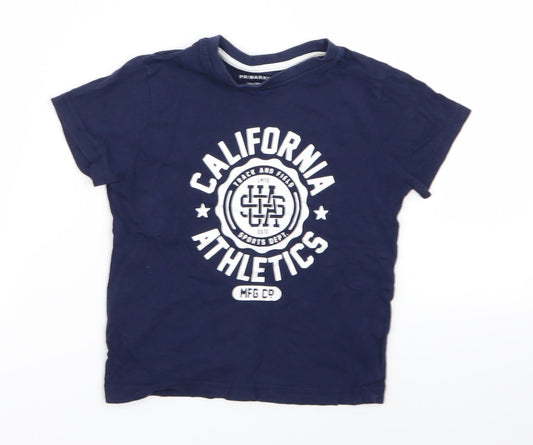 Primark Boys Blue Basic T-Shirt Size 3-4 Years